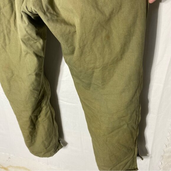 Vintage Work Horse Army Green Zip Front Insulated Coveralls XL - Picture 11 of 16